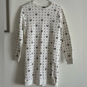 Intimissimi White Long-Sleeve Mickey Dot Nightdress
